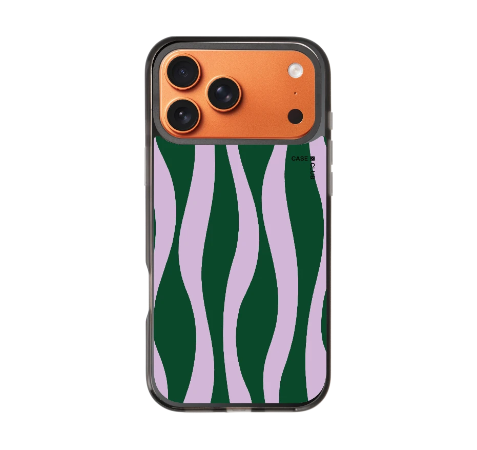 ลายคลื่นสีม่วงและเขียว