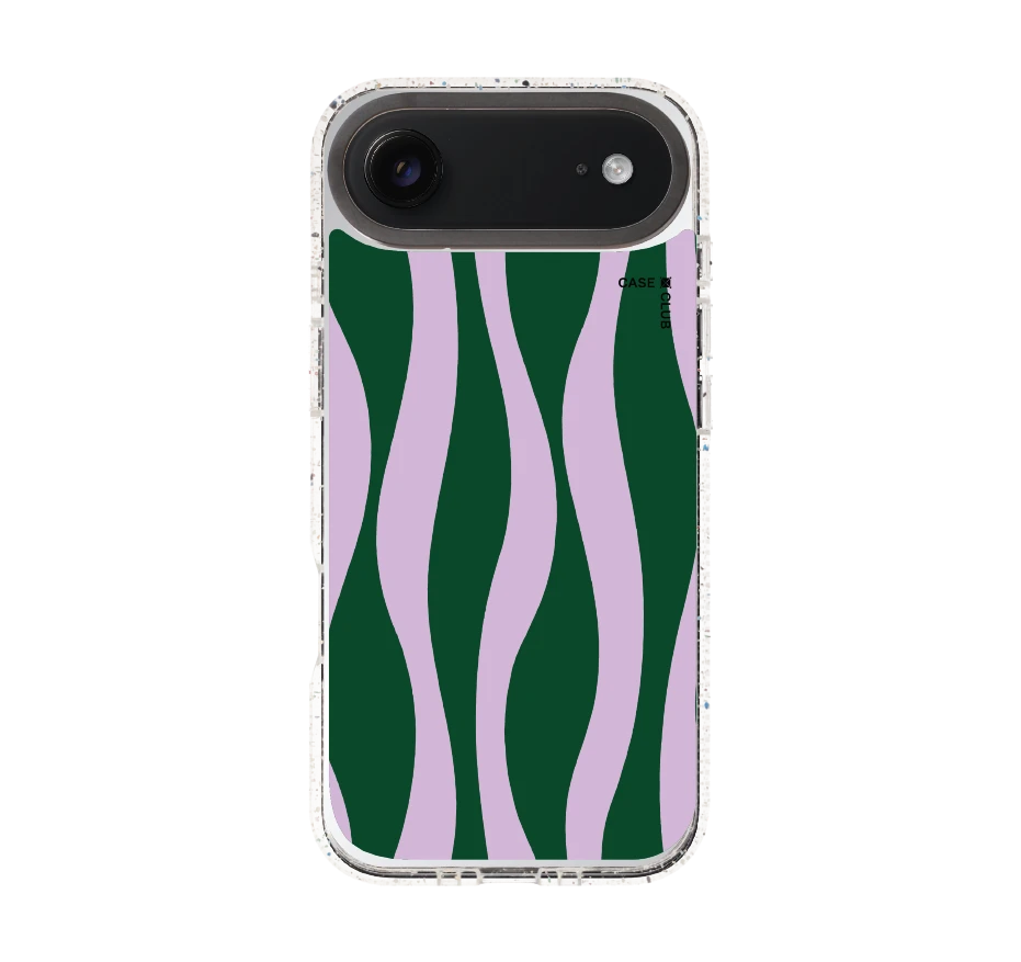 ลายคลื่นสีม่วงและเขียว