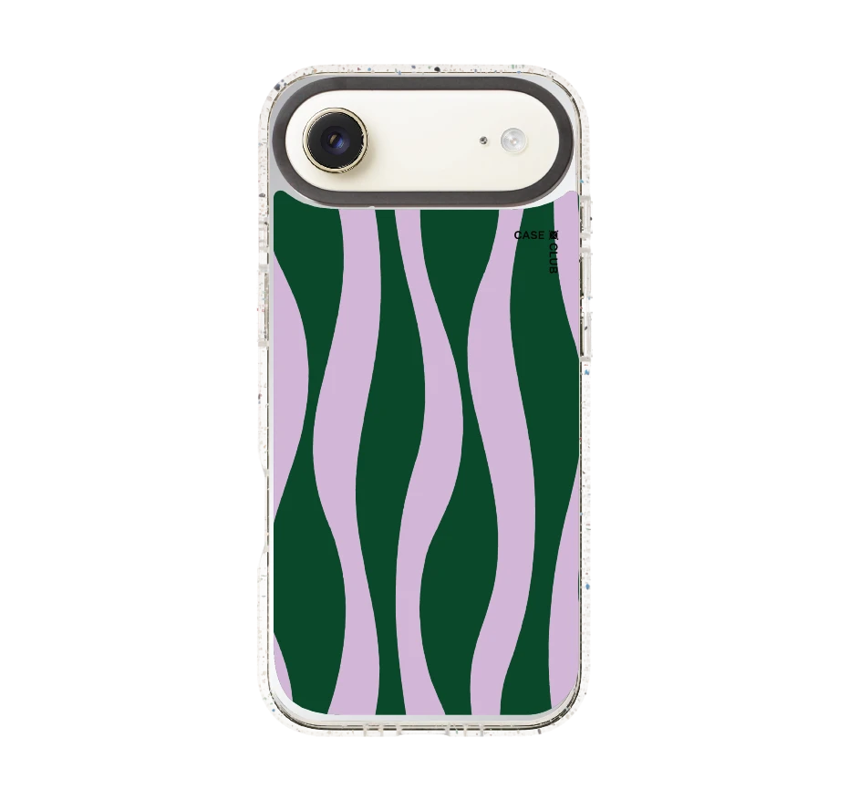 ลายคลื่นสีม่วงและเขียว