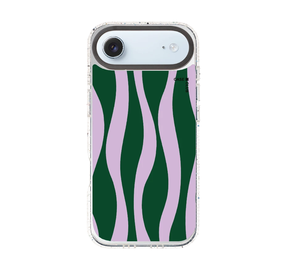 ลายคลื่นสีม่วงและเขียว