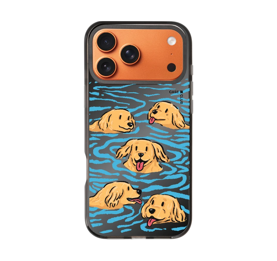swimming golden retriever
