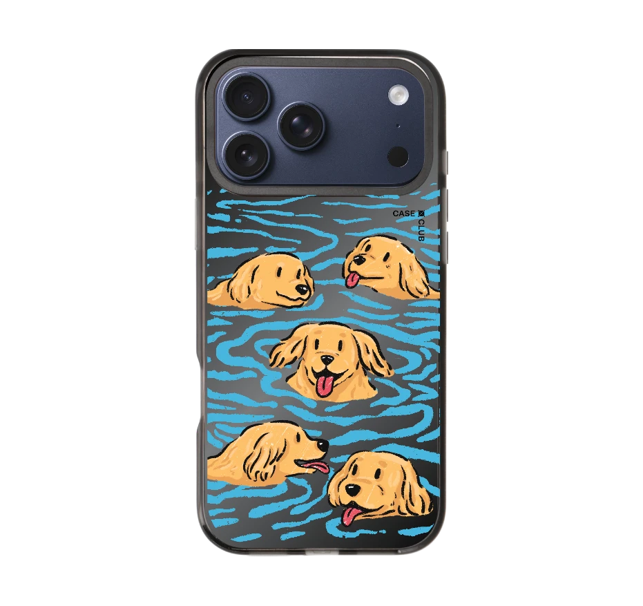 swimming golden retriever