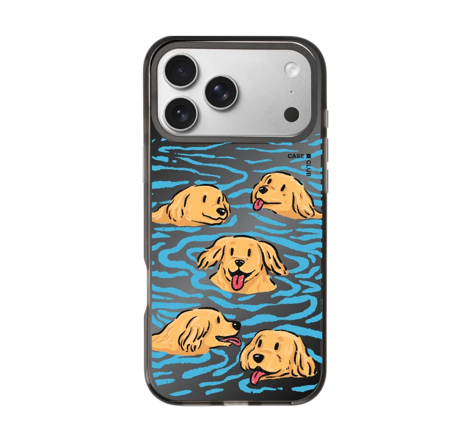 swimming golden retriever
