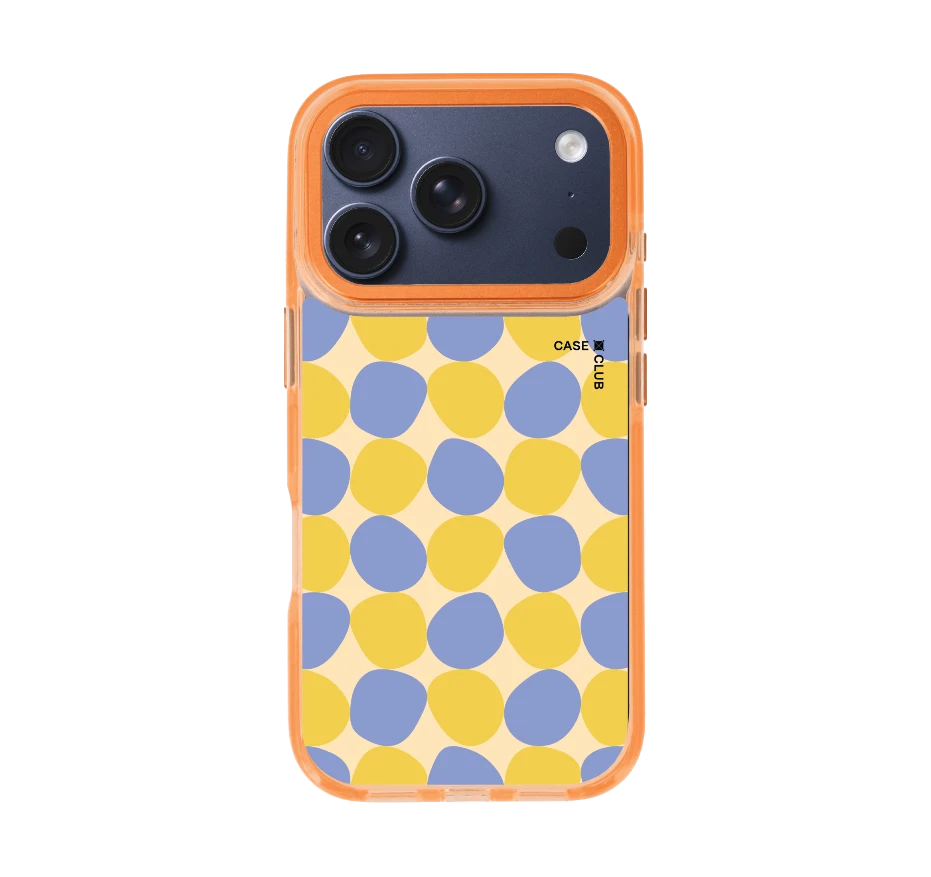 yellow stack polka dots