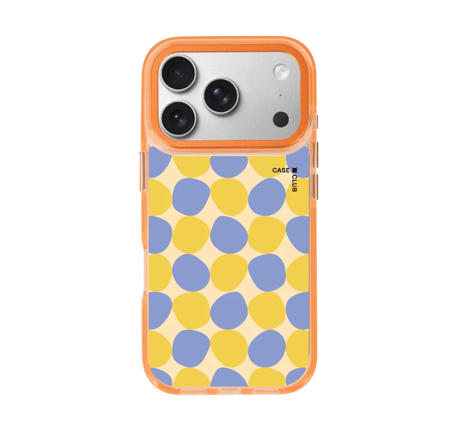 yellow stack polka dots