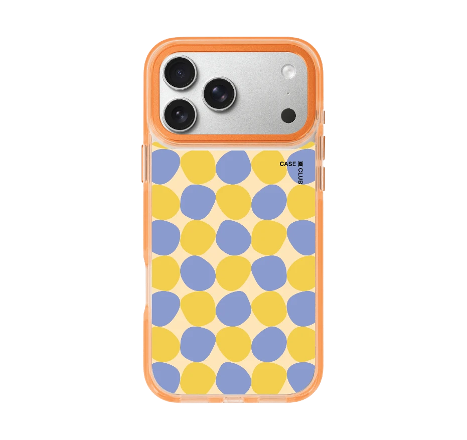 yellow stack polka dots