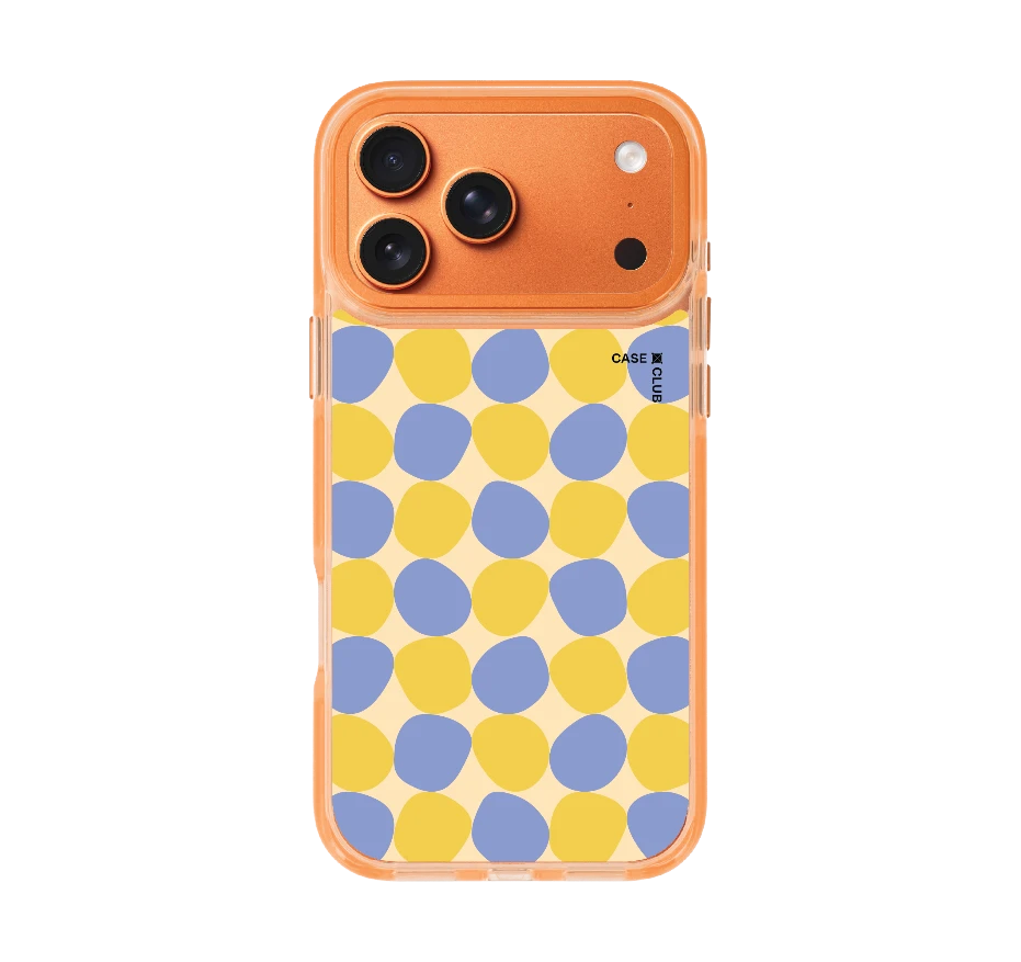 yellow stack polka dots