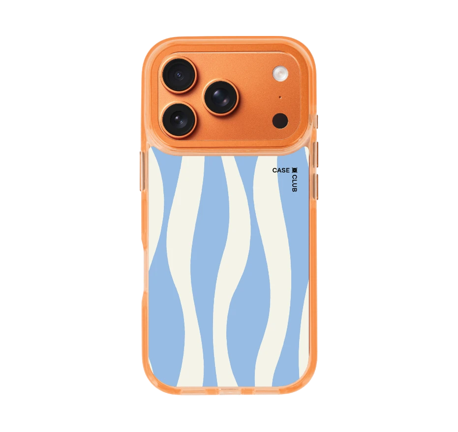 white & blue wavy pattern