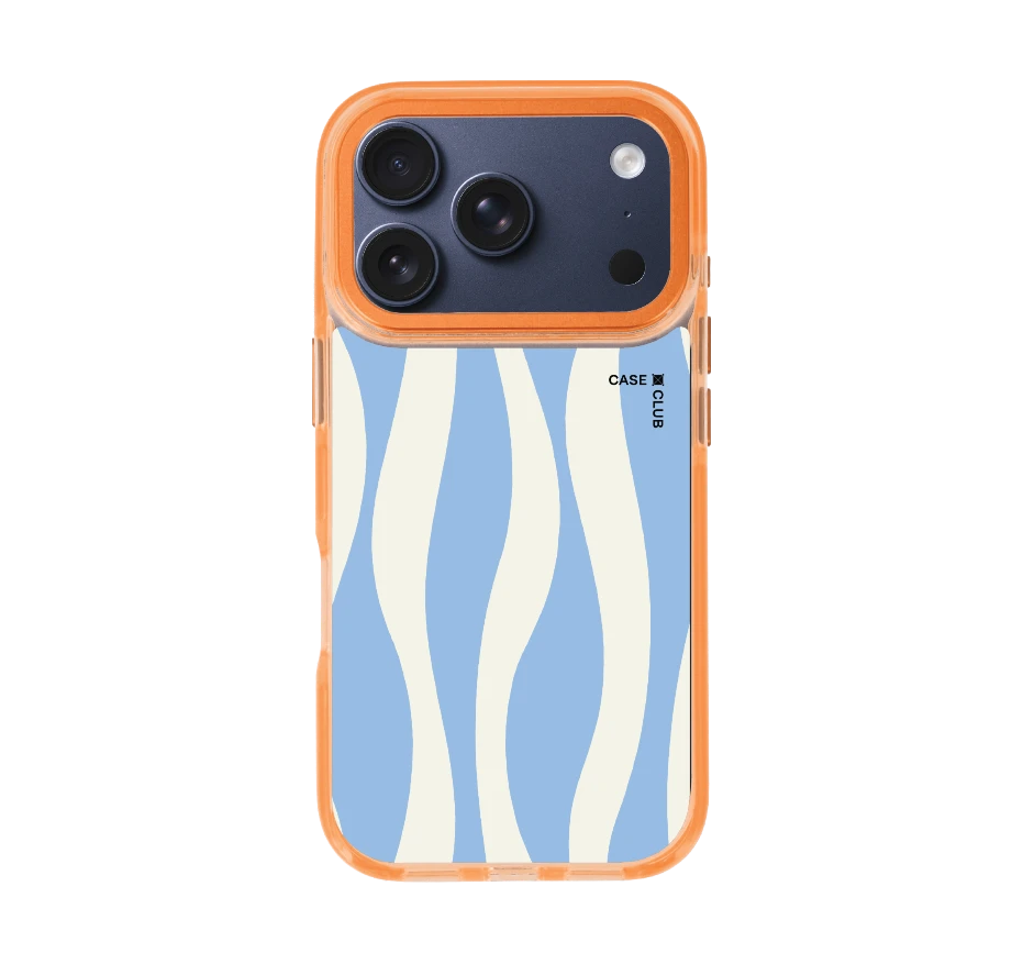 white & blue wavy pattern