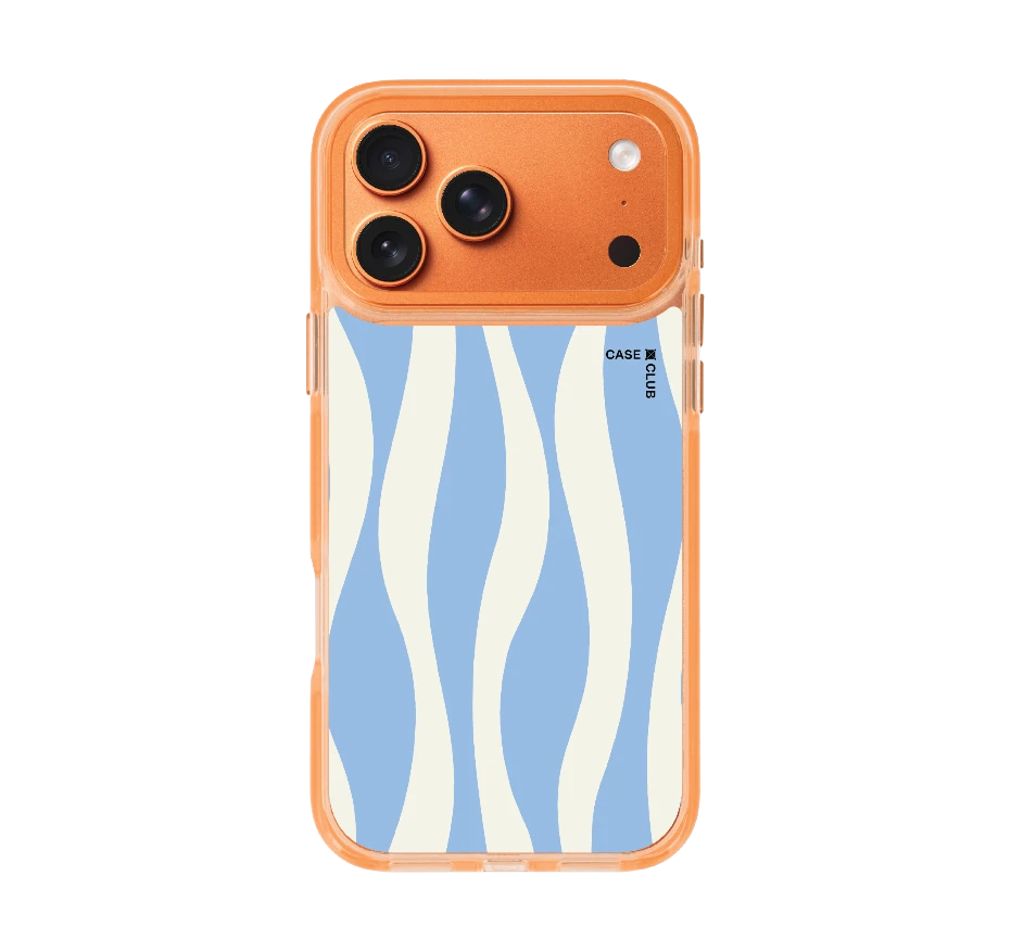 white & blue wavy pattern
