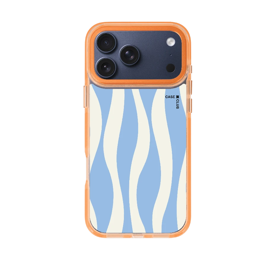 white & blue wavy pattern