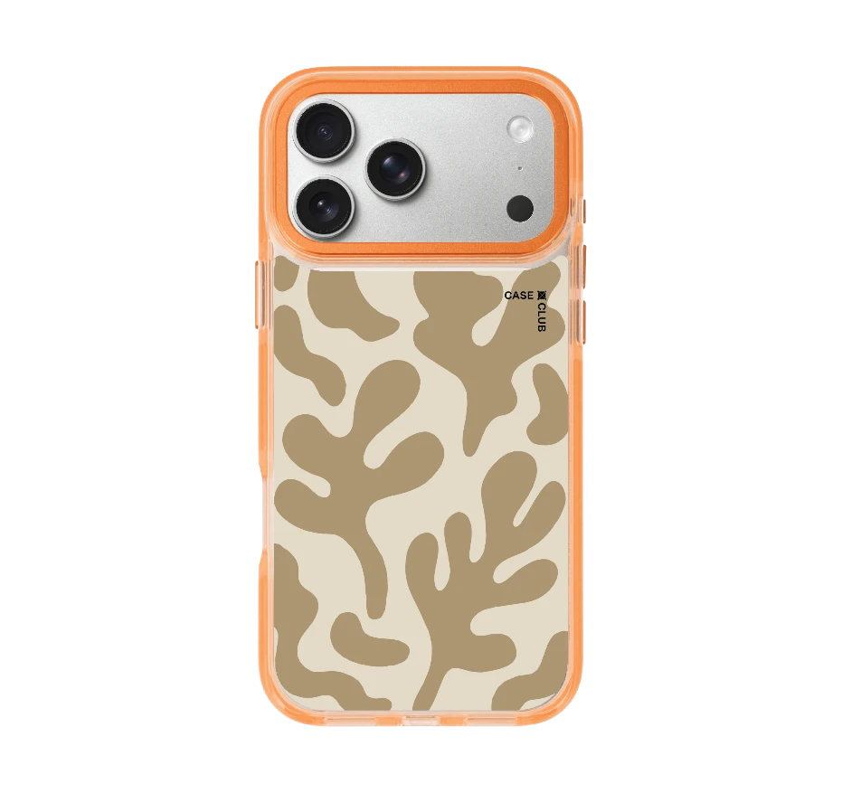 brown & white abstract freeform pattern