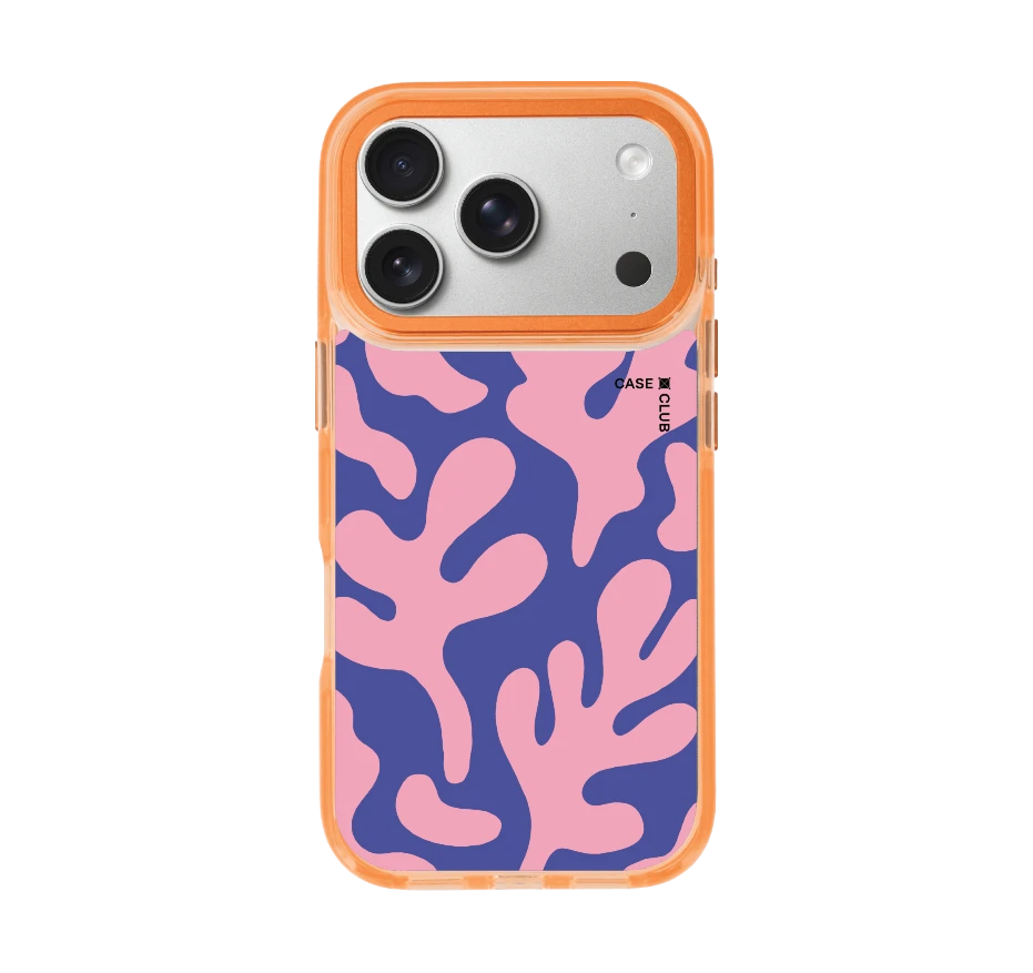 blue & pink abstract freeform pattern