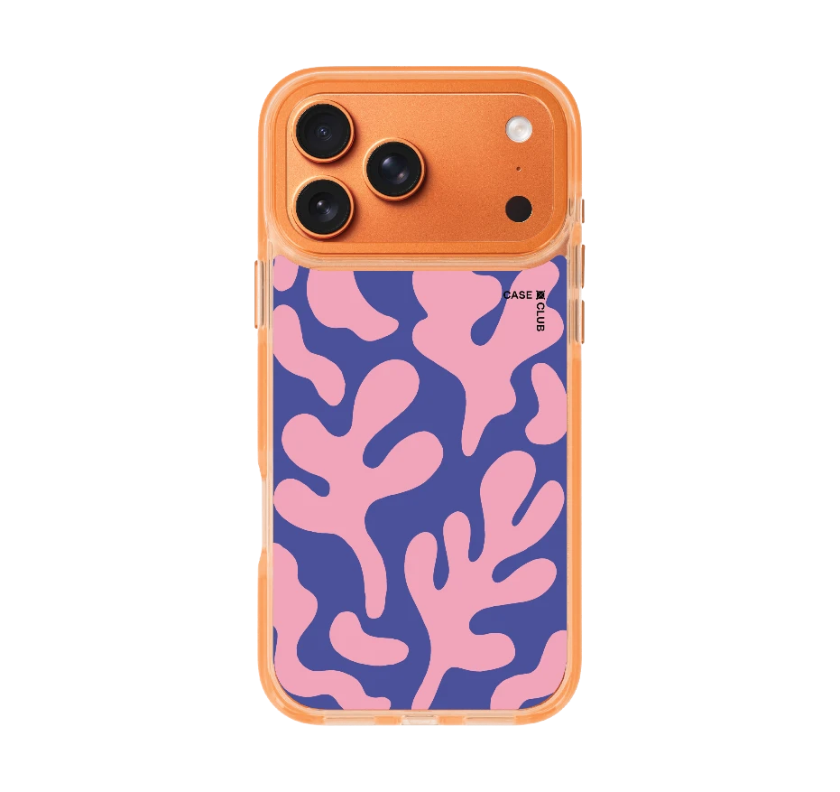 blue & pink abstract freeform pattern