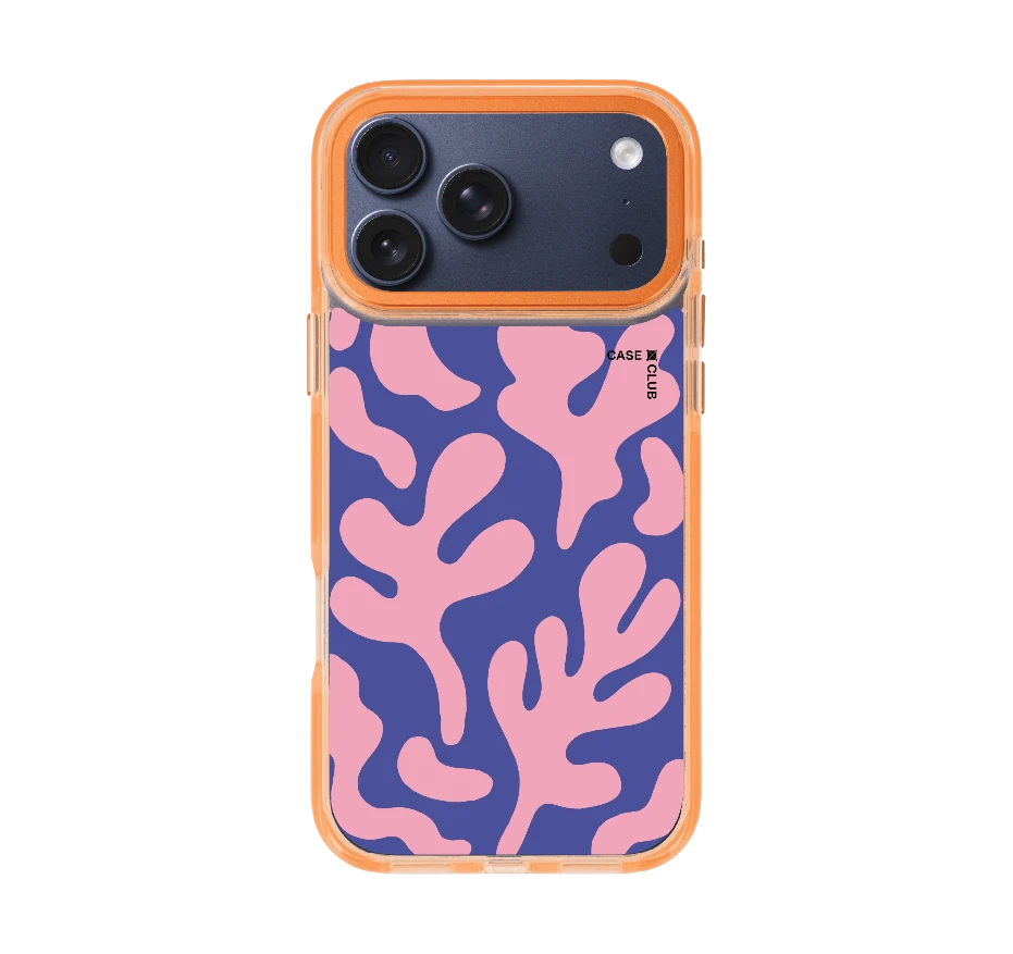 blue & pink abstract freeform pattern