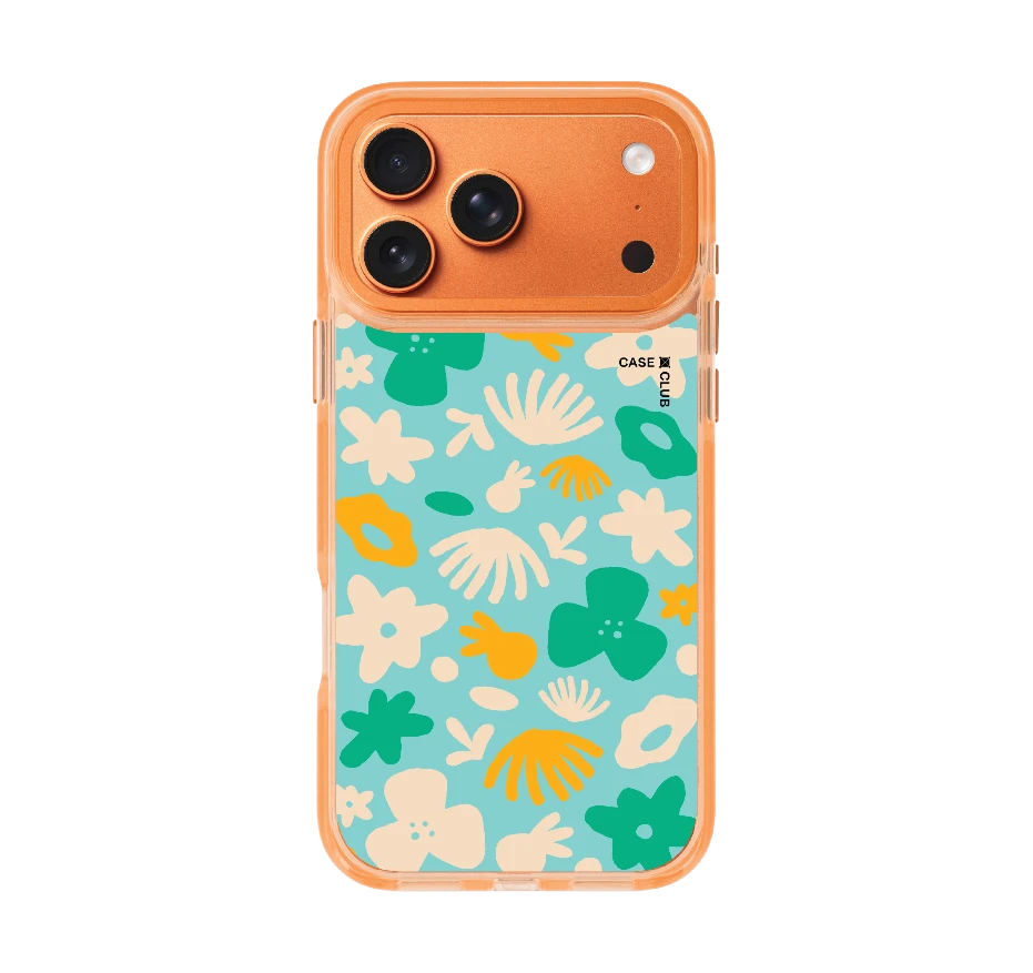 light blue flower pattern