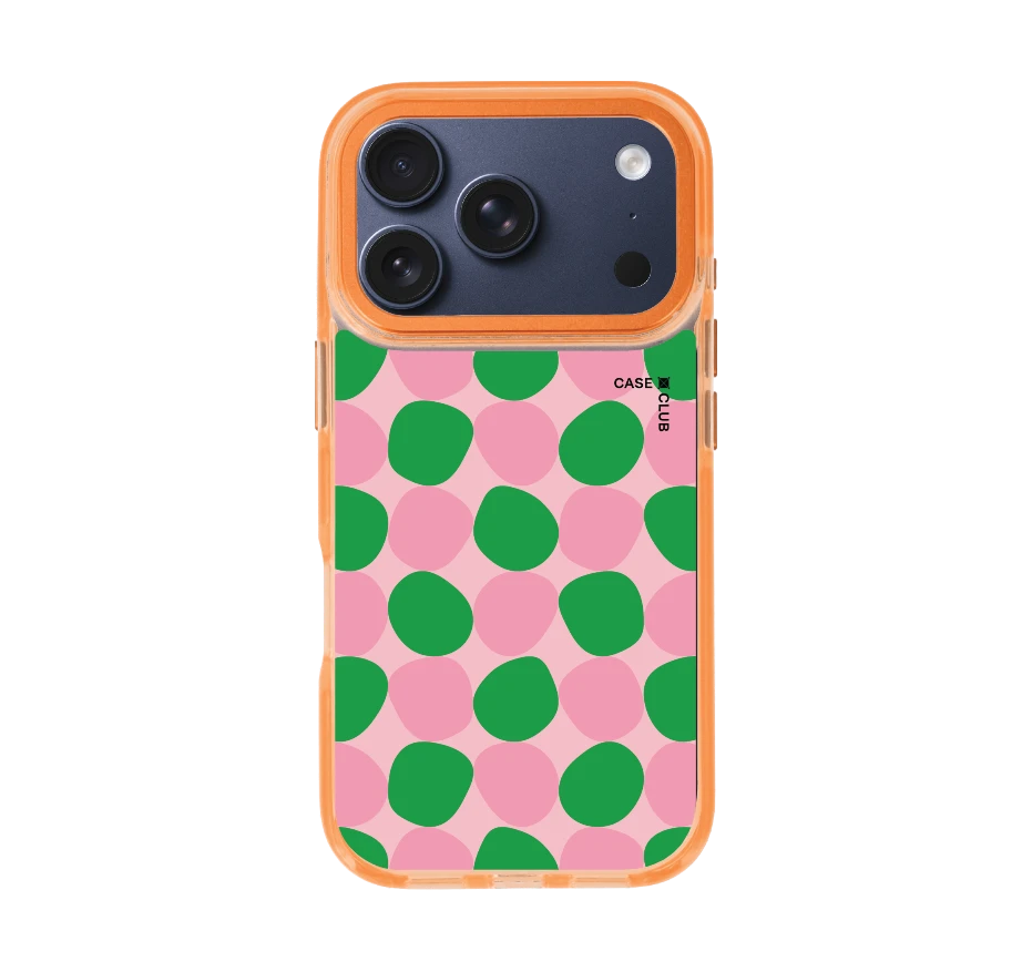 dark green stack polka dots