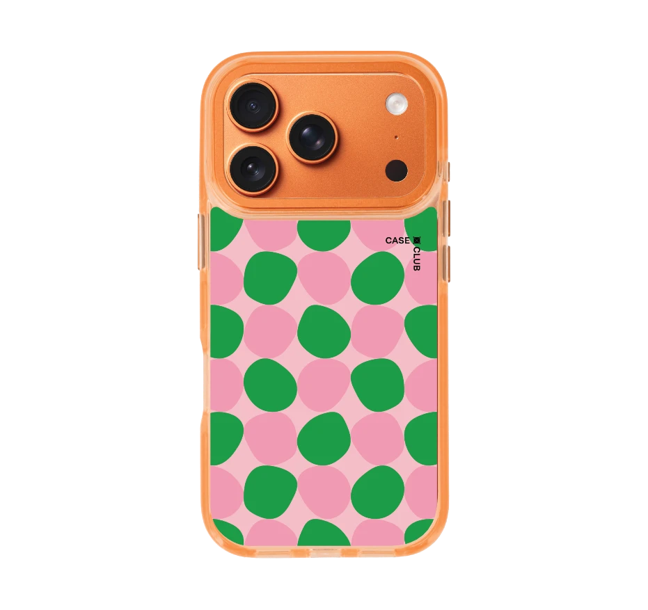 dark green stack polka dots