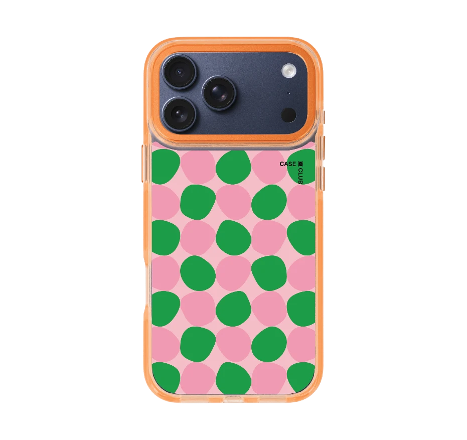 dark green stack polka dots