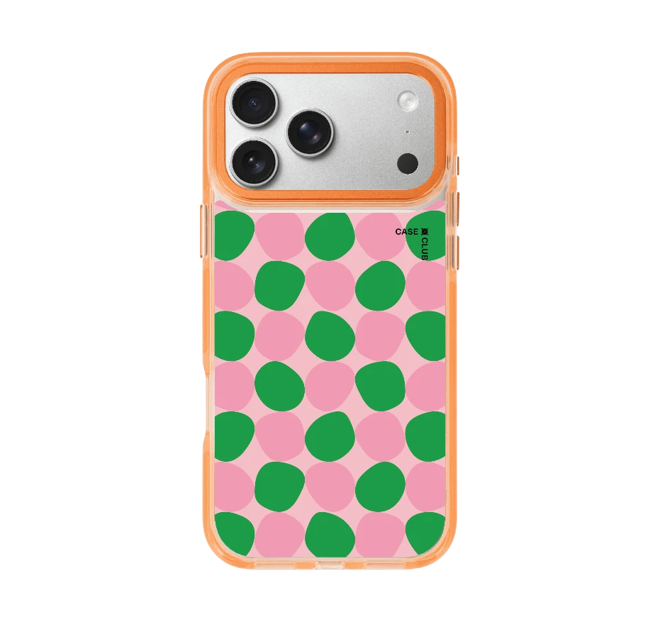 dark green stack polka dots