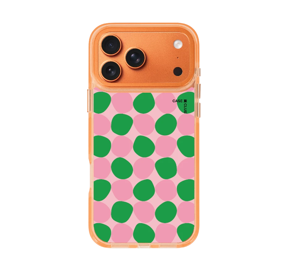 dark green stack polka dots