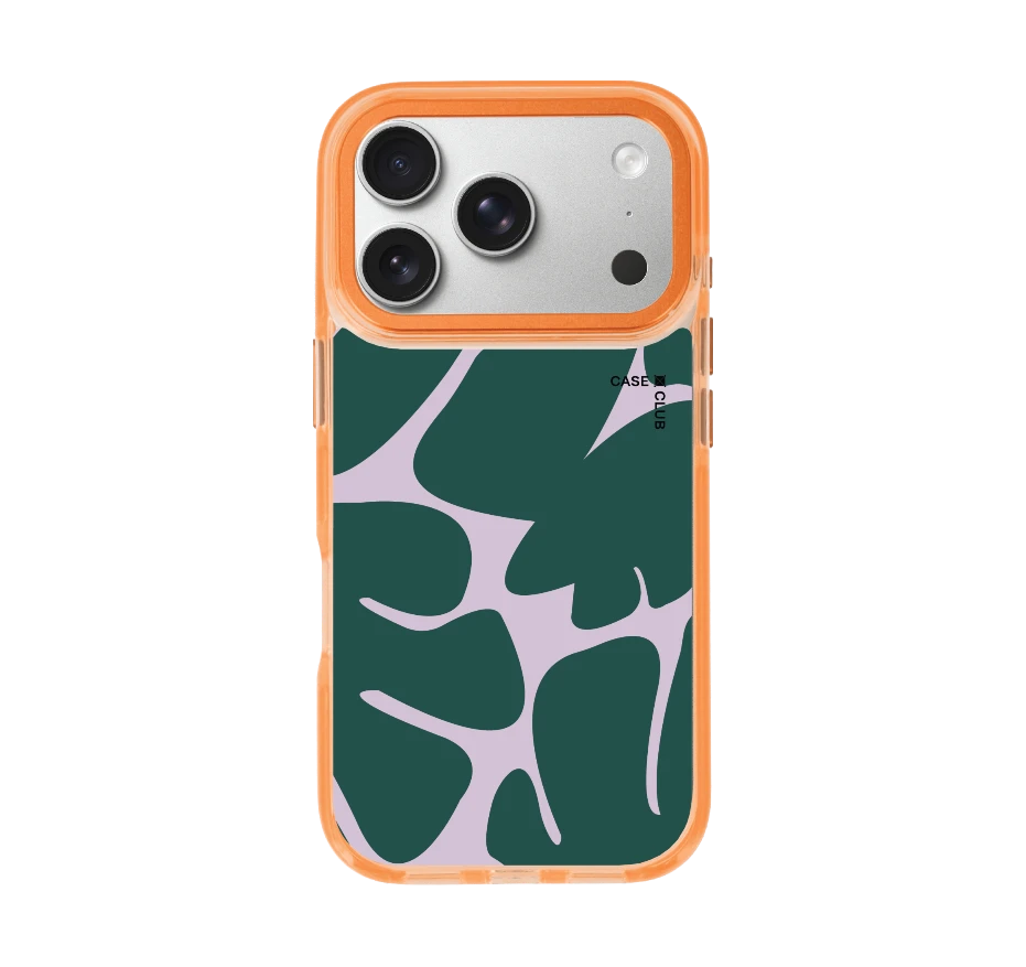 green & pink leaf pattern