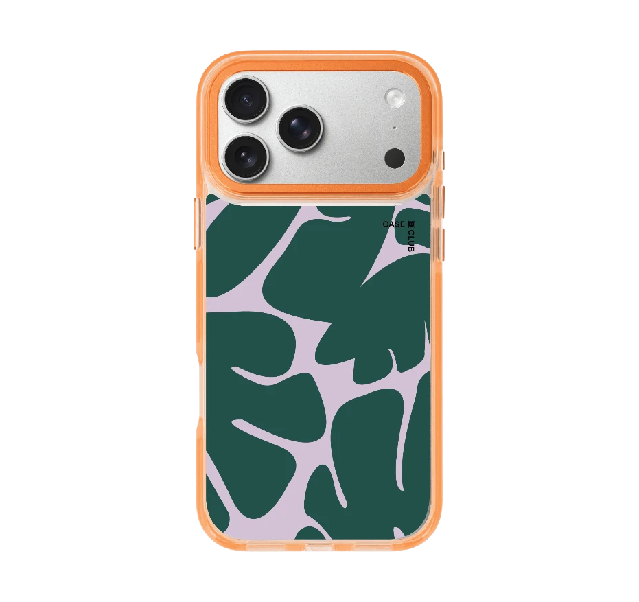 green & pink leaf pattern