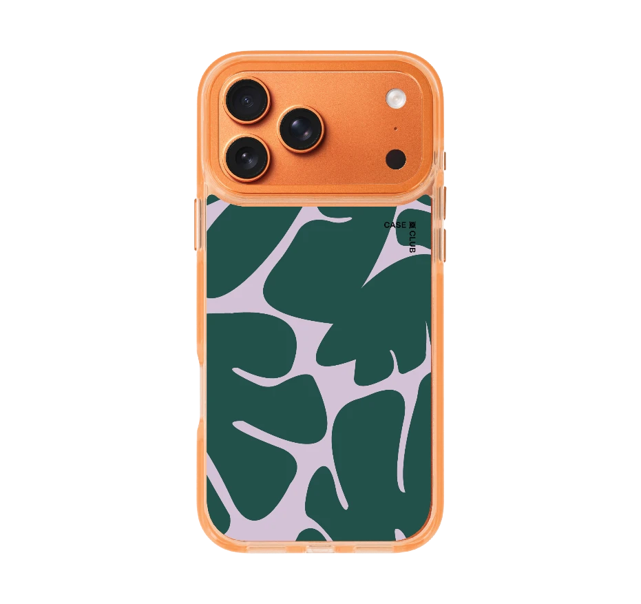 green & pink leaf pattern