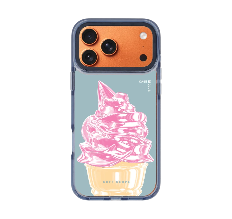 ไอศกรีมซอฟต์เสิร์ฟชมพู