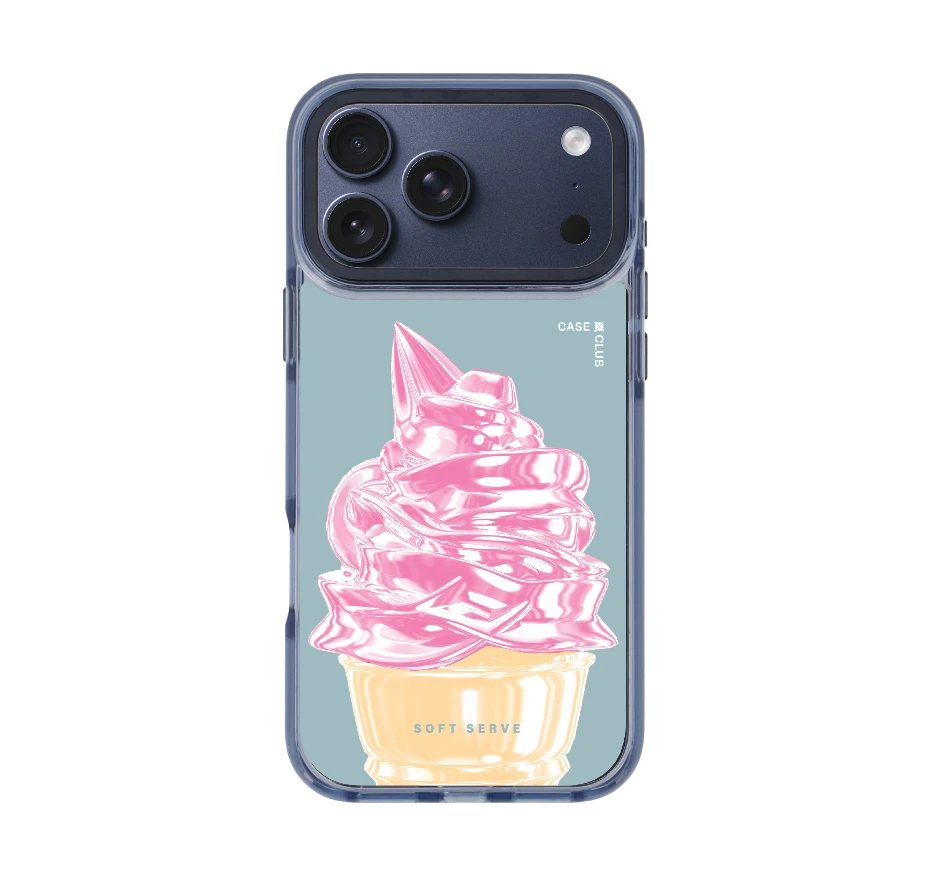 ไอศกรีมซอฟต์เสิร์ฟชมพู