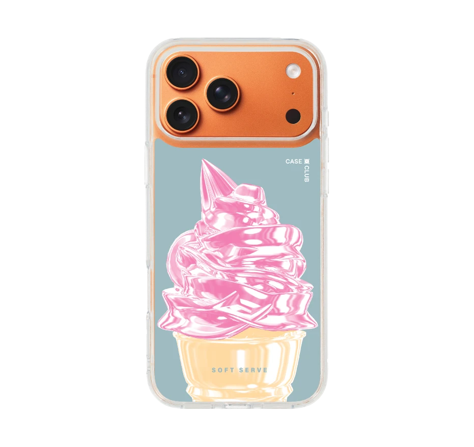 ไอศกรีมซอฟต์เสิร์ฟชมพู