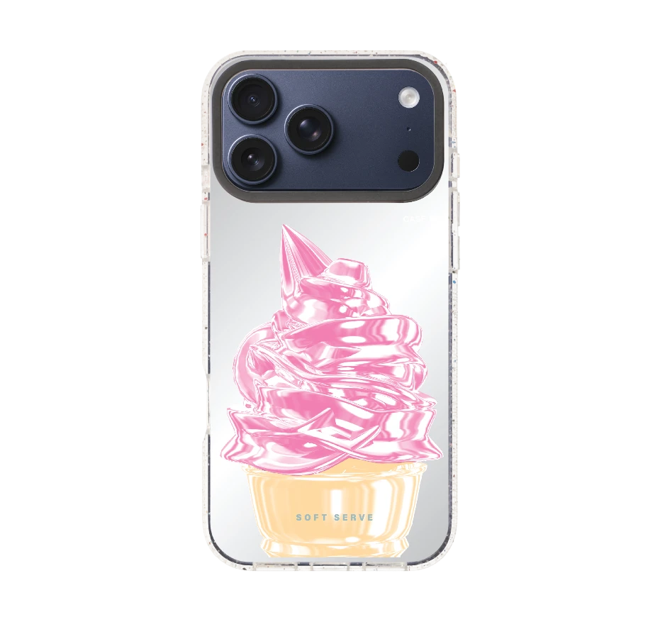 ไอศกรีมซอฟต์เสิร์ฟชมพู