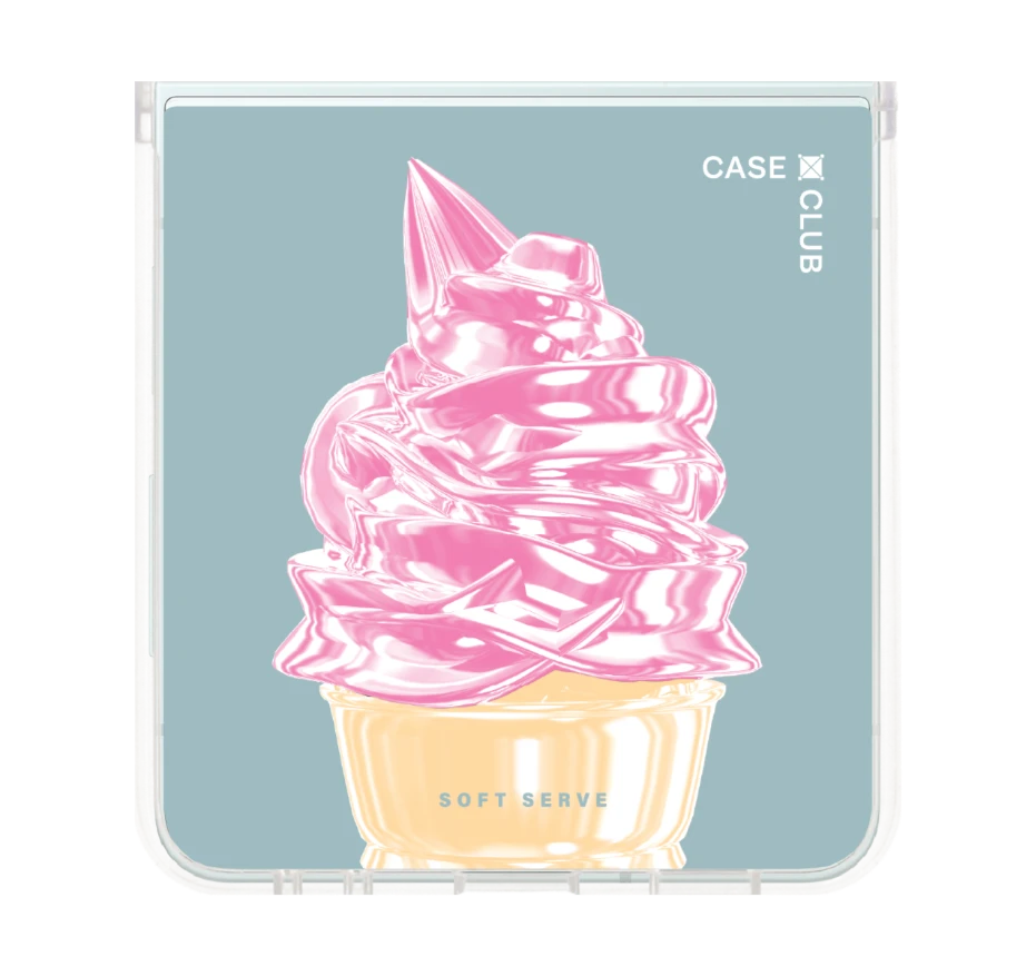 ไอศกรีมซอฟต์เสิร์ฟชมพู