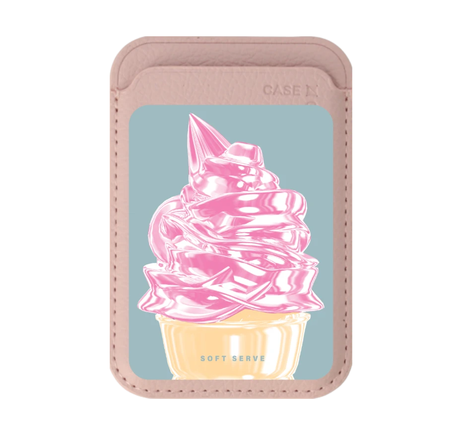 ไอศกรีมซอฟต์เสิร์ฟชมพู