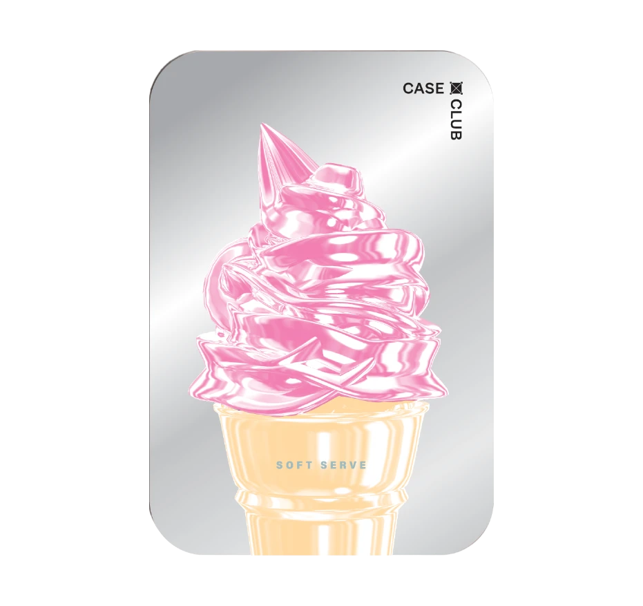 ไอศกรีมซอฟต์เสิร์ฟชมพู