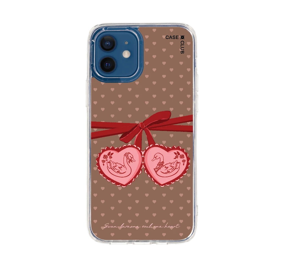 double heart cherry ribbon