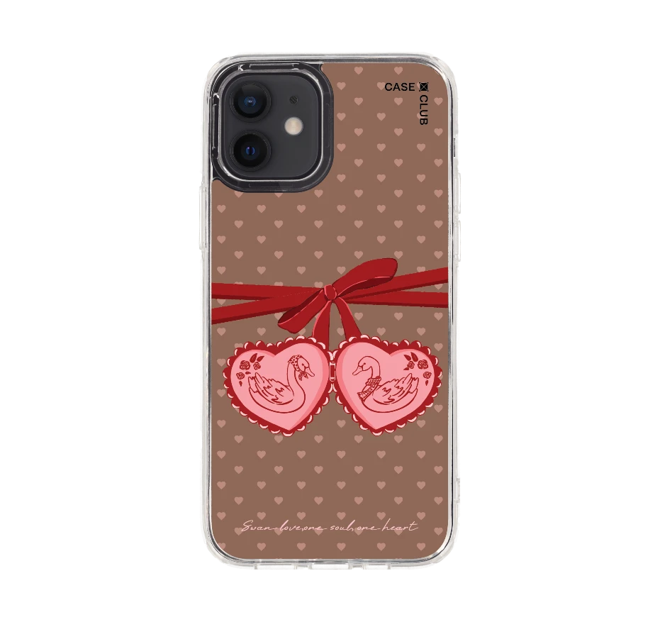 double heart cherry ribbon