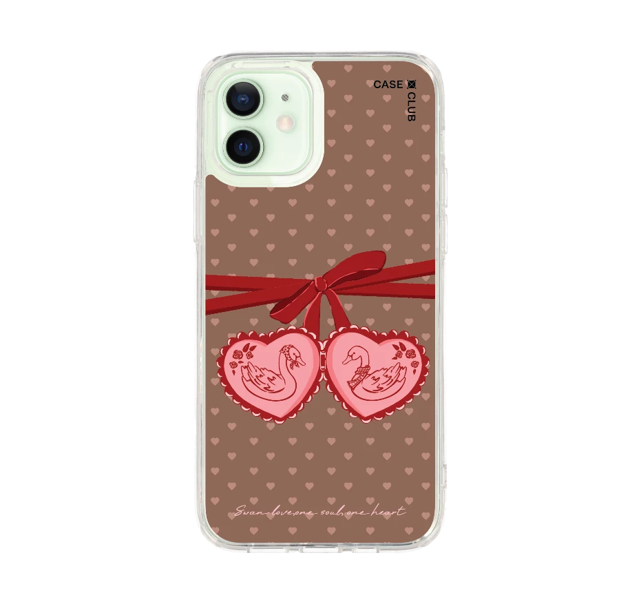 double heart cherry ribbon