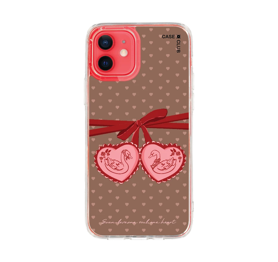 double heart cherry ribbon