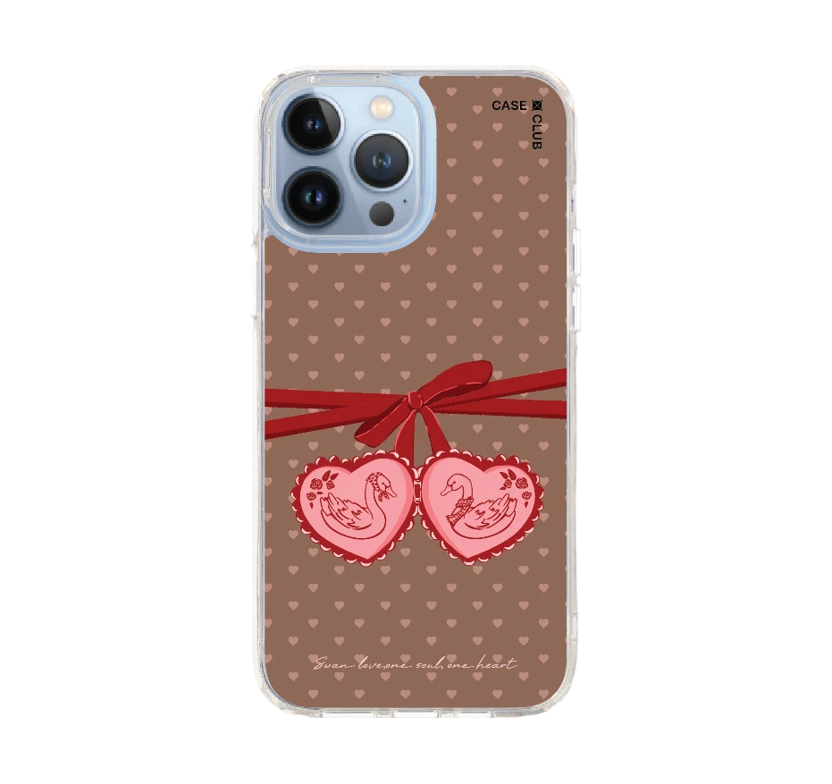 double heart cherry ribbon