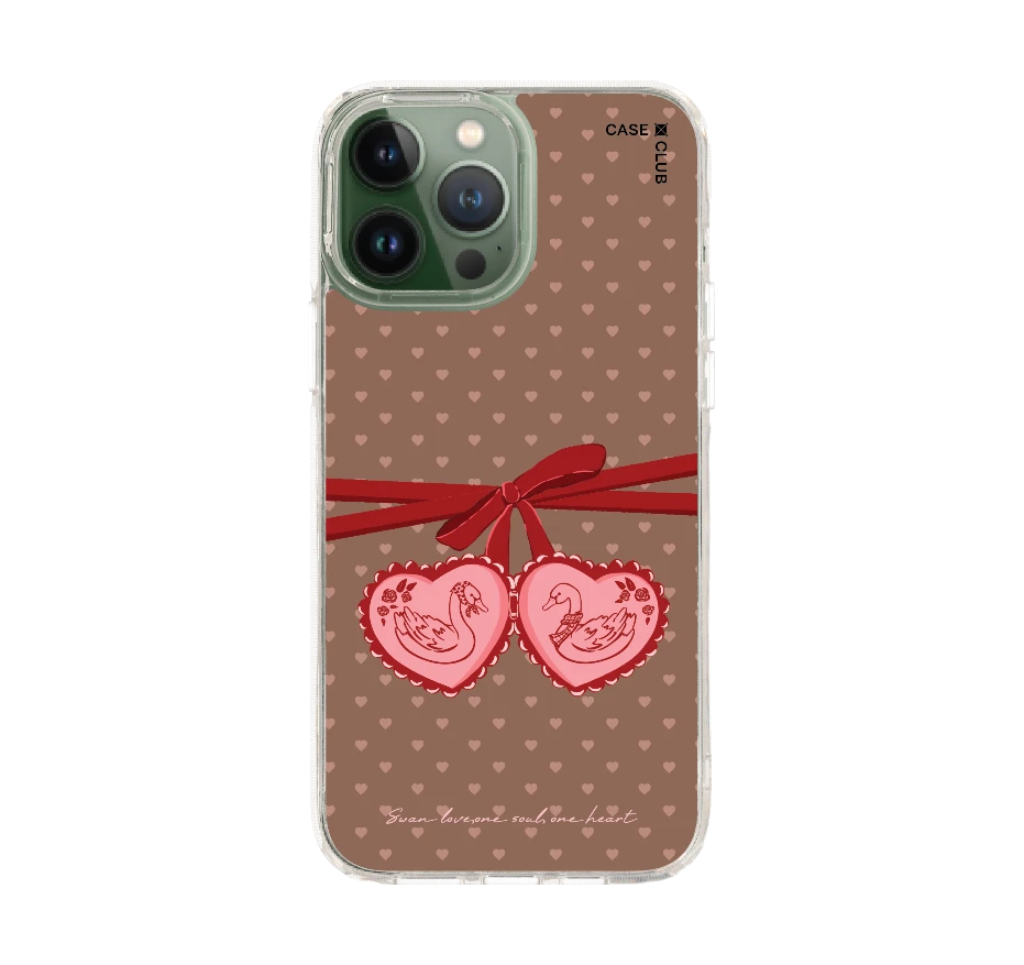 double heart cherry ribbon