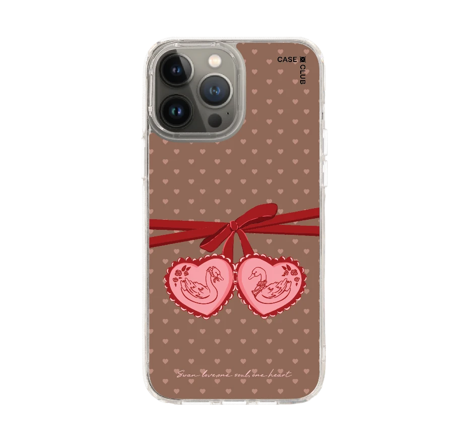 double heart cherry ribbon