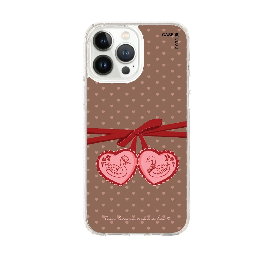 double heart cherry ribbon