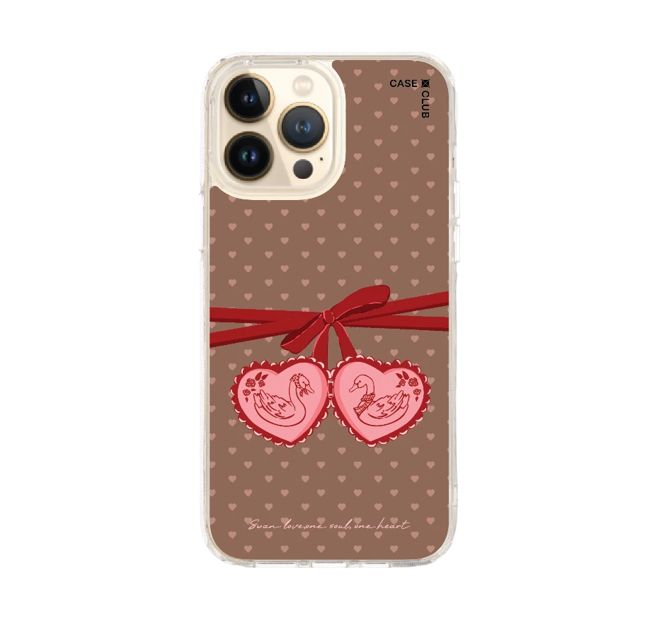 double heart cherry ribbon