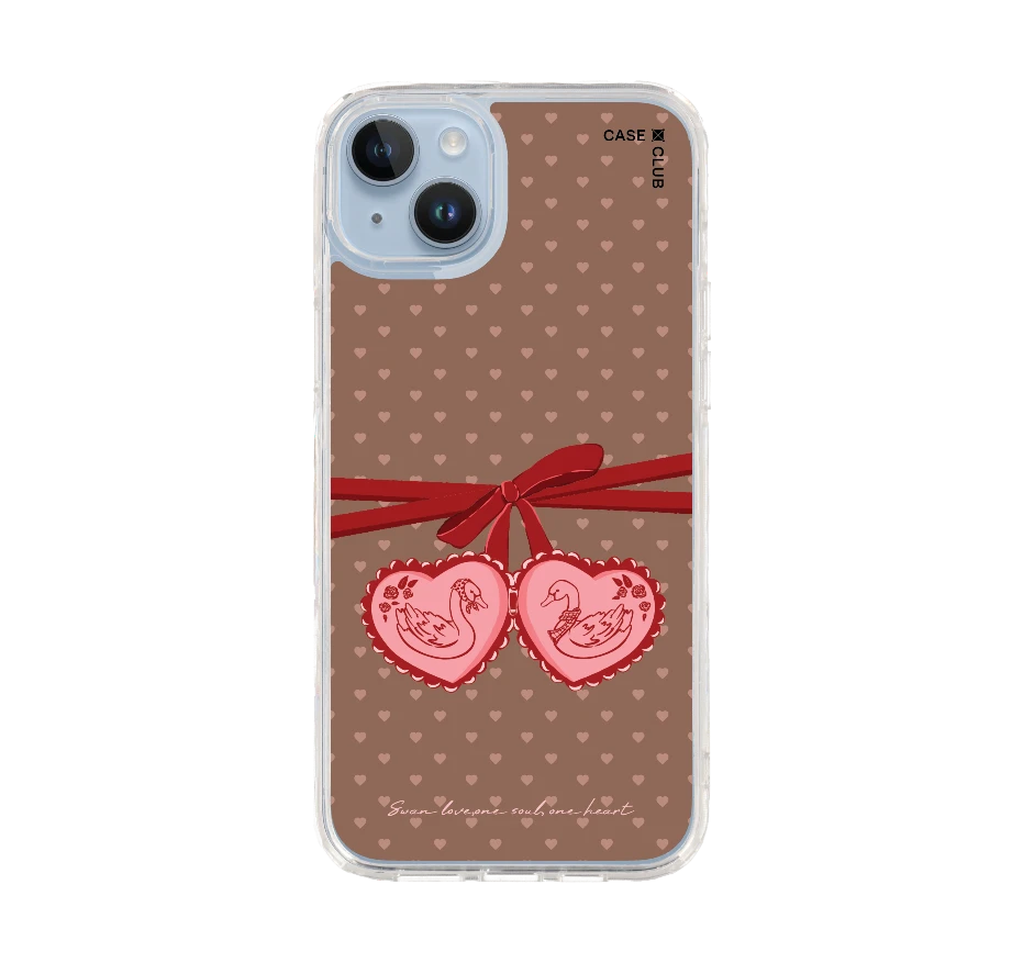 double heart cherry ribbon