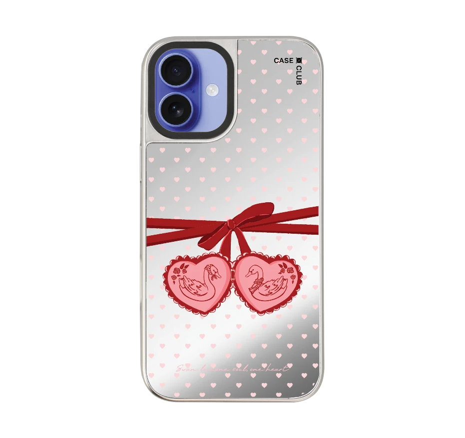 double heart cherry ribbon