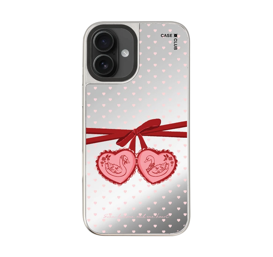 double heart cherry ribbon