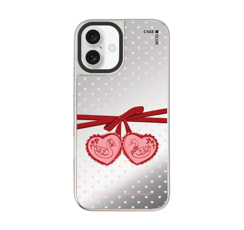 double heart cherry ribbon