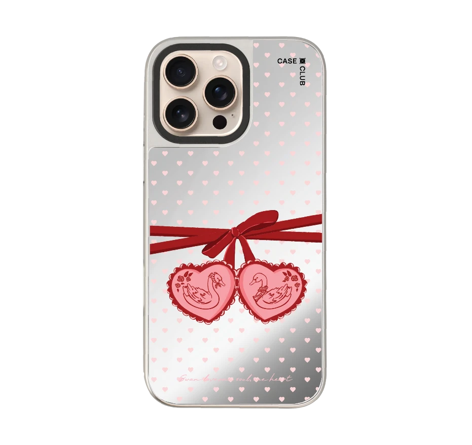 double heart cherry ribbon