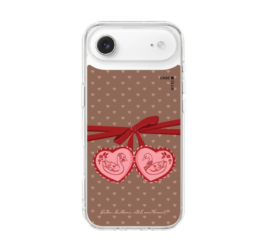 double heart cherry ribbon